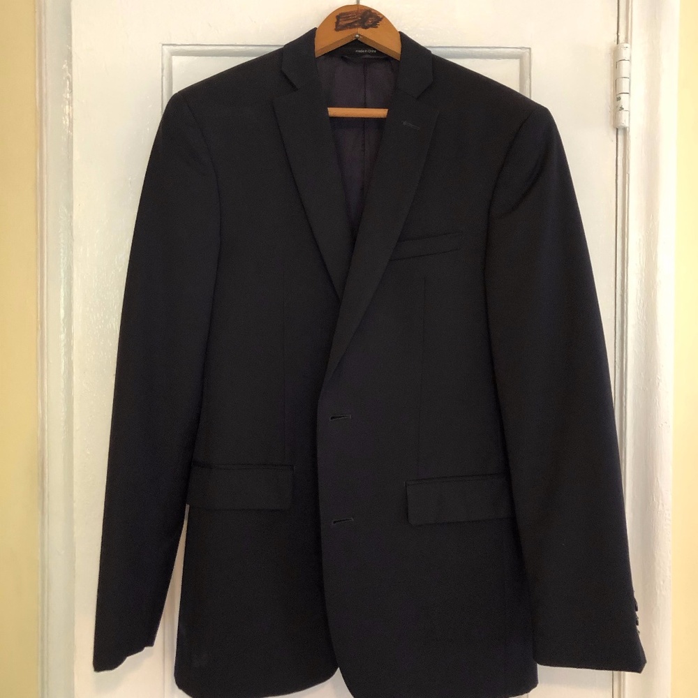 Bar III Extra Slim Suit Jacket Navy Blue 36R